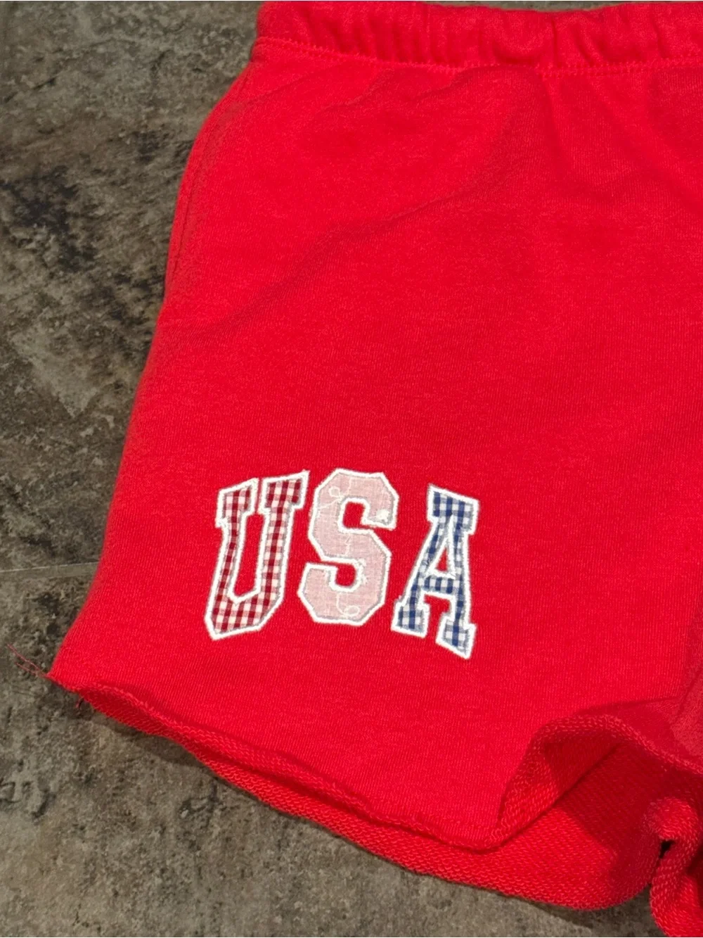 💙Red USA Drawstring girls Shorts cute patterns in the USA